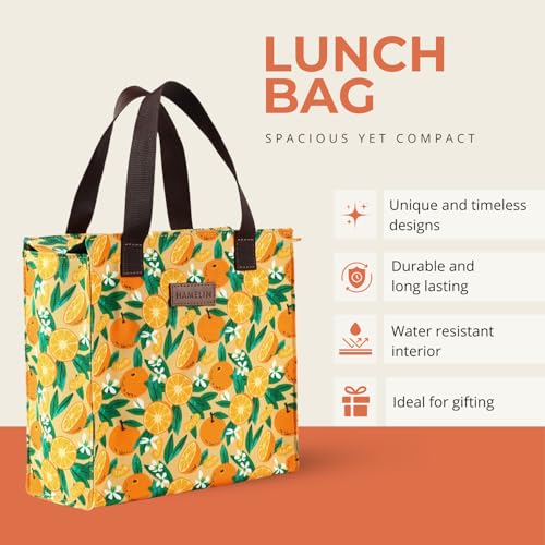 HAMELIN Lunch Bag for Office | Leakproof Tiffin Box Bag for Office, School & Travel | Lunch Box Bags for Men, Women & Kids | Stylish Lunch Bags for Boys & Girls|Tiffin Bag for Travel | Citric Burst - Image 2