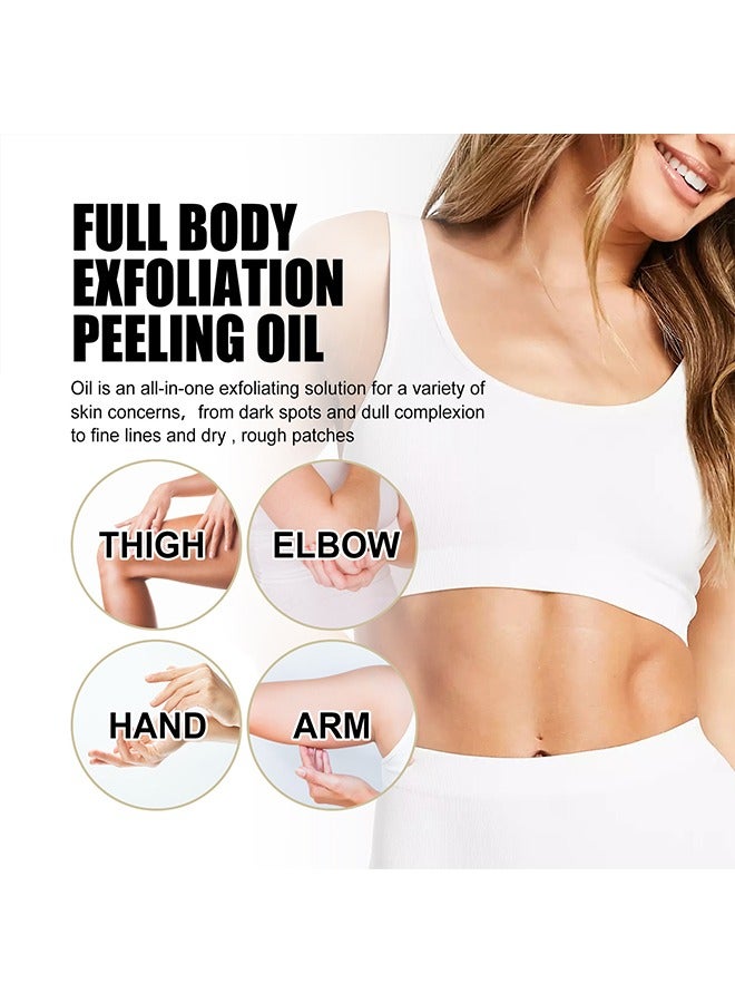 EELHOE Full Body Exfoliation Peeling Oil-Suitable For Dark Skin, Body, Face, Dark Spots, Brightening Complexion, Remove Dead Skin and Calluses on Feet and Hand Dark Spot Peeling Oil 50ml - Image 5