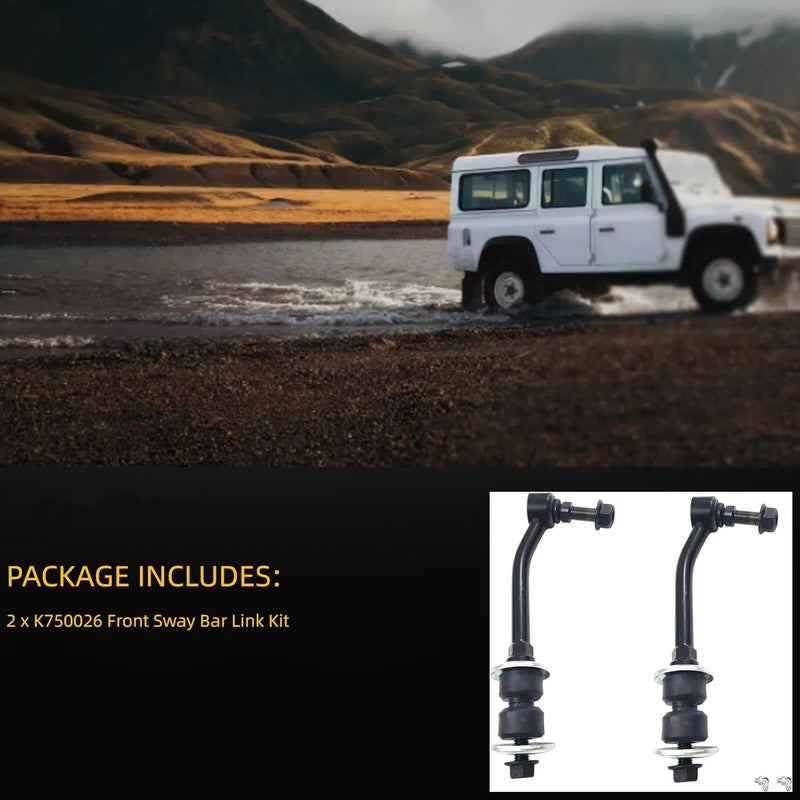 HHCM 2pc Front Sway Bar Link Kit K750026 for Dodge Durango 2004-2009, Stabilizer Bar End Links for Chrysler Aspen 2007-2009, Suspension Stabilizer Bar Link - Image 3