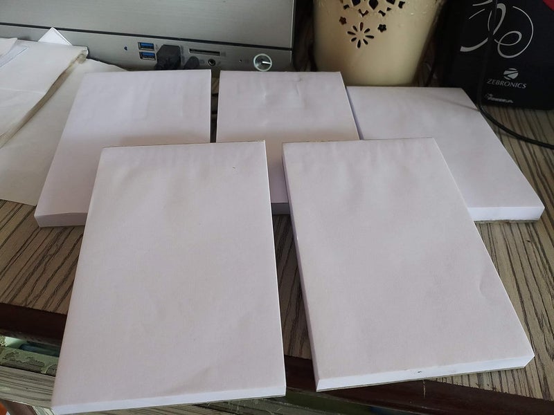 Peeplvalue Writing Plain Slip Note Pad, set of 10 Mini memo pad White Estimate Pad-100 white pages per pad - Image 4