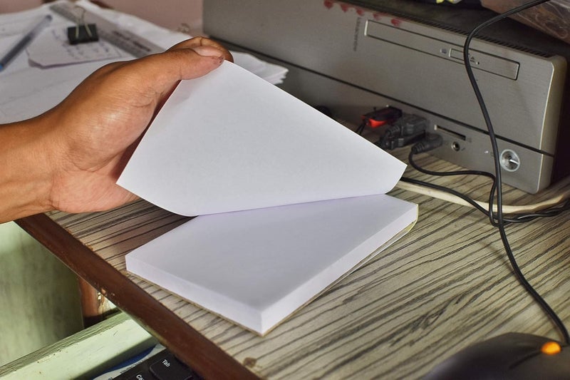 Peeplvalue Writing Plain Slip Note Pad, set of 10 Mini memo pad White Estimate Pad-100 white pages per pad - Image 2