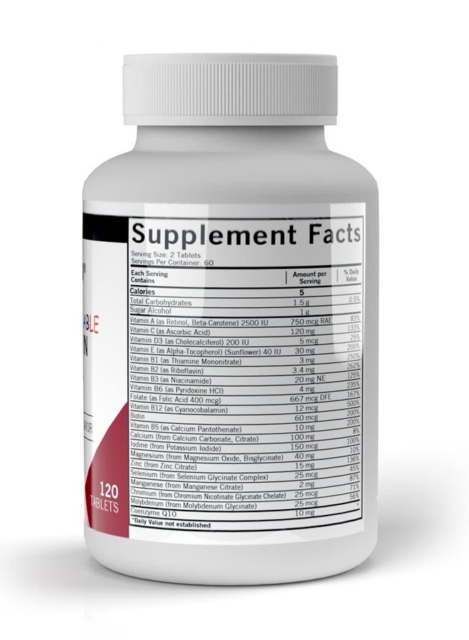 Kirkman Children's Chewable Multivitamin & Mineral - 120 Tablets - Potent Broad-Spectrum Vitamin/Mineral Supplement - With Xylitol - Natural Mango Peach Flavor - Image 2