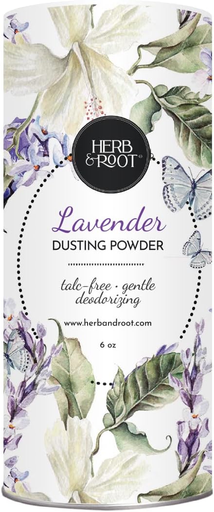 Lavender Talc Free Dusting Powders Made with Arrowroot Soothing Oats zinc and Magnesium Free of Baking Soda for Chafing deodorizing Sweating