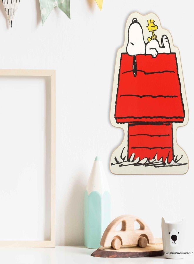 Open Road Brands Peanuts Snoopy and Woodstock Doghouse Nap Wood Wall Decor - Adorable Snoopy Decoration for Home or Classroom - Image 5