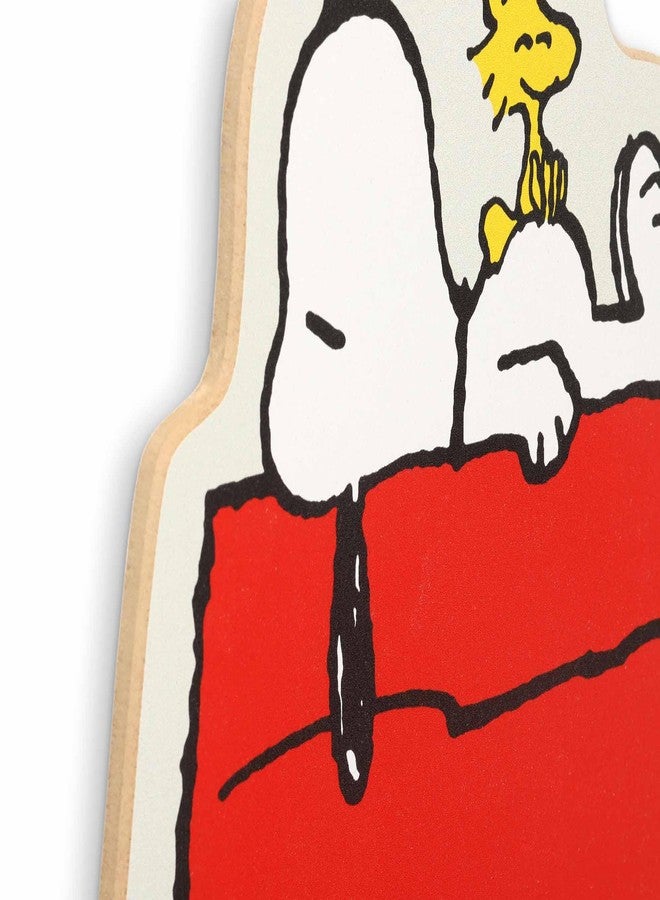 Open Road Brands Peanuts Snoopy and Woodstock Doghouse Nap Wood Wall Decor - Adorable Snoopy Decoration for Home or Classroom - Image 4