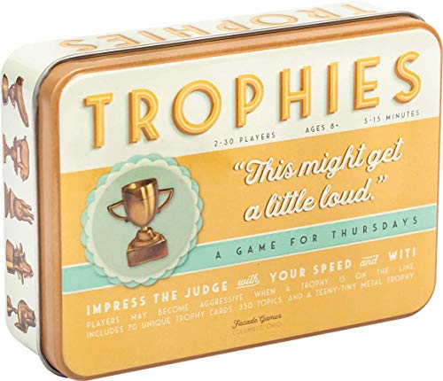 Facade Games Trophies Card Game Quick and Simple Word Party Game for 230 Players - Image 1