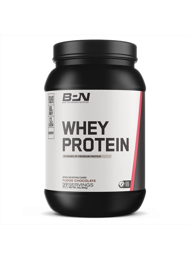 Bare Performance Nutrition , BPN Whey Protein Powder, Whey Protein Concentrate, Native Micellar Casein, Amazing Mixability, Fudge Chocolate - Image 1