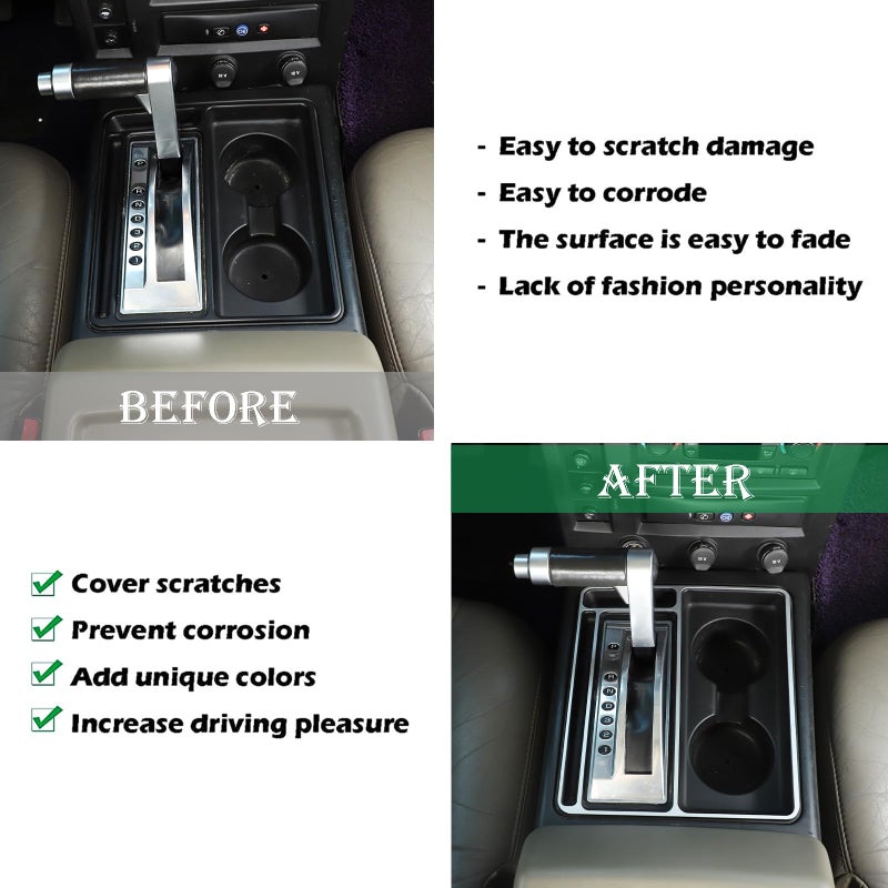 PIUGILH Central Control Gear Shift Panel Accessory Decoration Trim Frame for 2003-2007 Hummer H2 Gear Shift Box Panel Cover Interior Decoration - Car Interior Accessories - Image 2