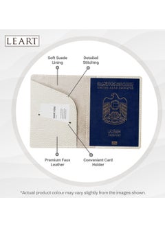 LeArt Leather Passport Cover – Passport Holder | Passport Wallet for Men | Passport Case | Passport Cover Holder | Travel Accessories | Travel Gifts (Camel)  - Image 3
