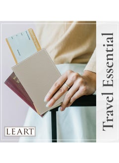 LeArt Leather Passport Cover – Passport Holder | Passport Wallet for Men | Passport Case | Passport Cover Holder | Travel Accessories | Travel Gifts (Camel)  - Image 2