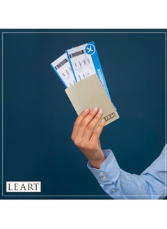 LeArt Leather Passport Cover – Passport Holder | Passport Wallet for Men | Passport Case | Passport Cover Holder | Travel Accessories | Travel Gifts (Camel)  - Image 4