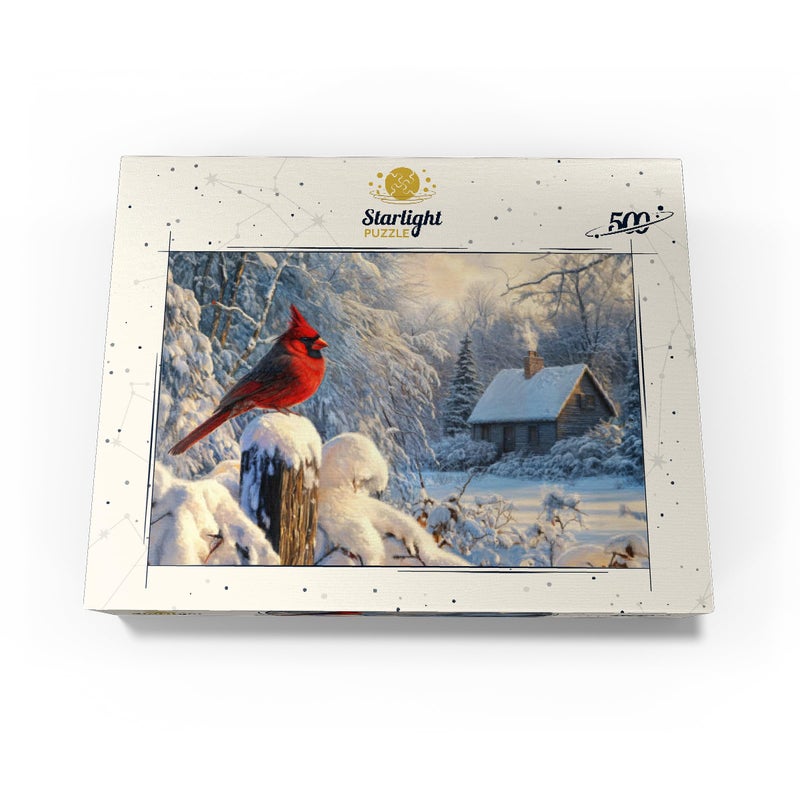 MyPuzzle.com Mypuzzle Northern Cardinal In Snowy Winter Landscape - Premium 500 Piece Jigsaw Puzzle For Adults - Image 4