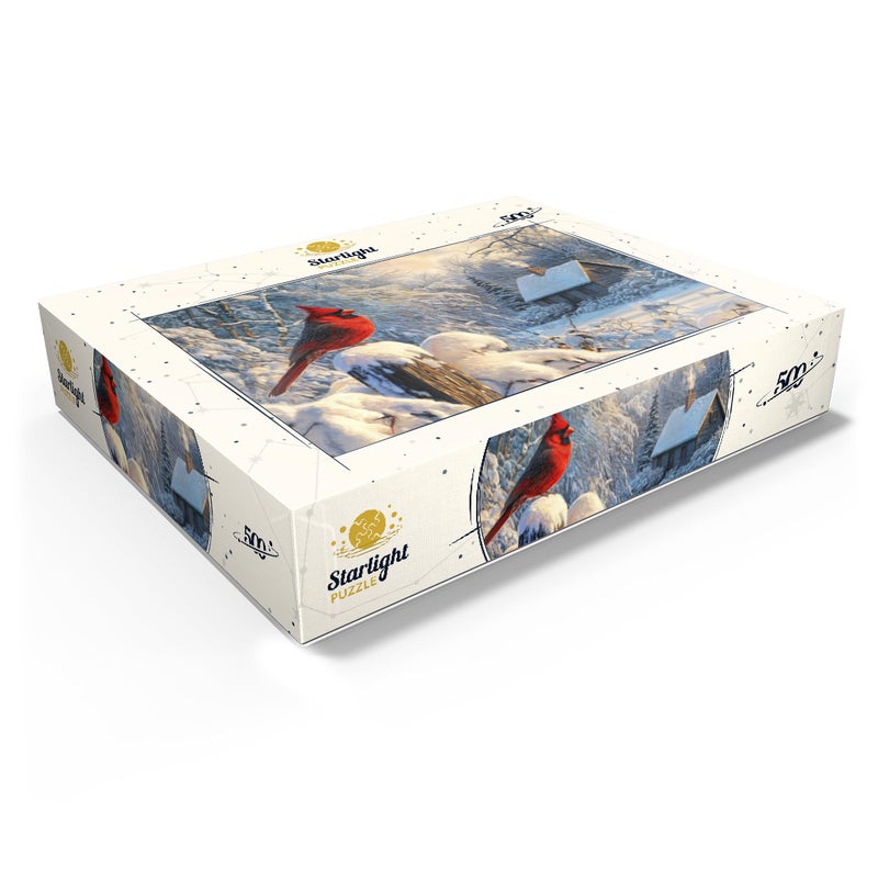 MyPuzzle.com Mypuzzle Northern Cardinal In Snowy Winter Landscape - Premium 500 Piece Jigsaw Puzzle For Adults - Image 3
