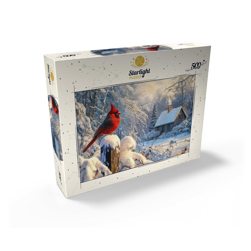 MyPuzzle.com Mypuzzle Northern Cardinal In Snowy Winter Landscape - Premium 500 Piece Jigsaw Puzzle For Adults - Image 2