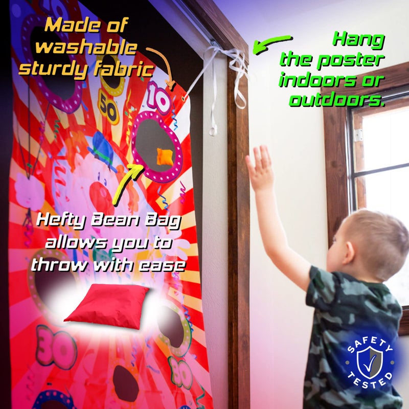 New Bounce New-Bounce Ring Toss - 4-in-1 Obstacle Course & Carnival Games for Kids - Fun Backyard Activities - Image 3