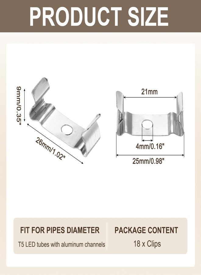 MECCANIXITY T5 Clips Bracket Hanger Fluorescent Tube T5 LED Bulb Holder Clamps Light Fixture Replacement for LED Integrated Lighting, Pack of 18 - Image 3