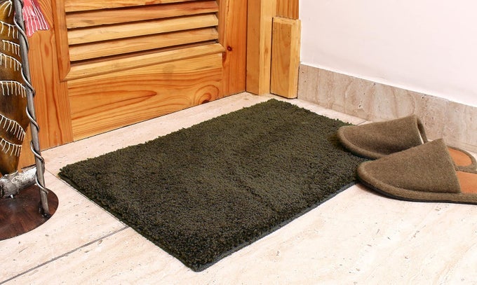 FLOORING INDIA CO BATHMAT SUPER SOFT ANTI SKID 40X60 CM WATER ABSORBENT FLOOR MATS WITH 2500 GSM MICROFIBER NEWMAN BATHROOM MAT FOR KITCHEN AND BEDROOM DOOR ARABIC COFFE PACK OF 1