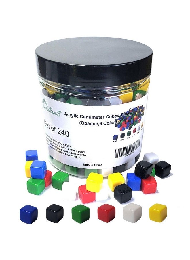 AiFanS 240PCS Centimeter Cubes - Opaque Plastic Math Manipulatives in 6 Colors, Counting & Sorting Toy for Early Learning, Includes Portable Storage Box - Image 1
