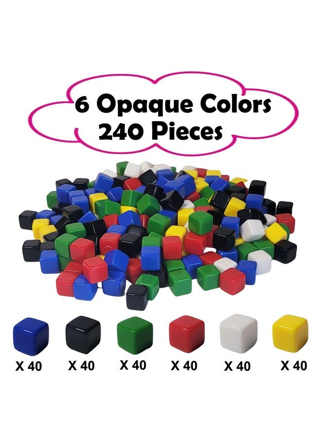 AiFanS 240PCS Centimeter Cubes - Opaque Plastic Math Manipulatives in 6 Colors, Counting & Sorting Toy for Early Learning, Includes Portable Storage Box - Image 2