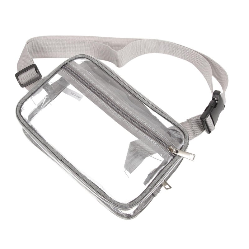 Adjustable Transparent Fanny Pack with Multiple Compartments for Cycling Running Hiking Daily Use - Image 2