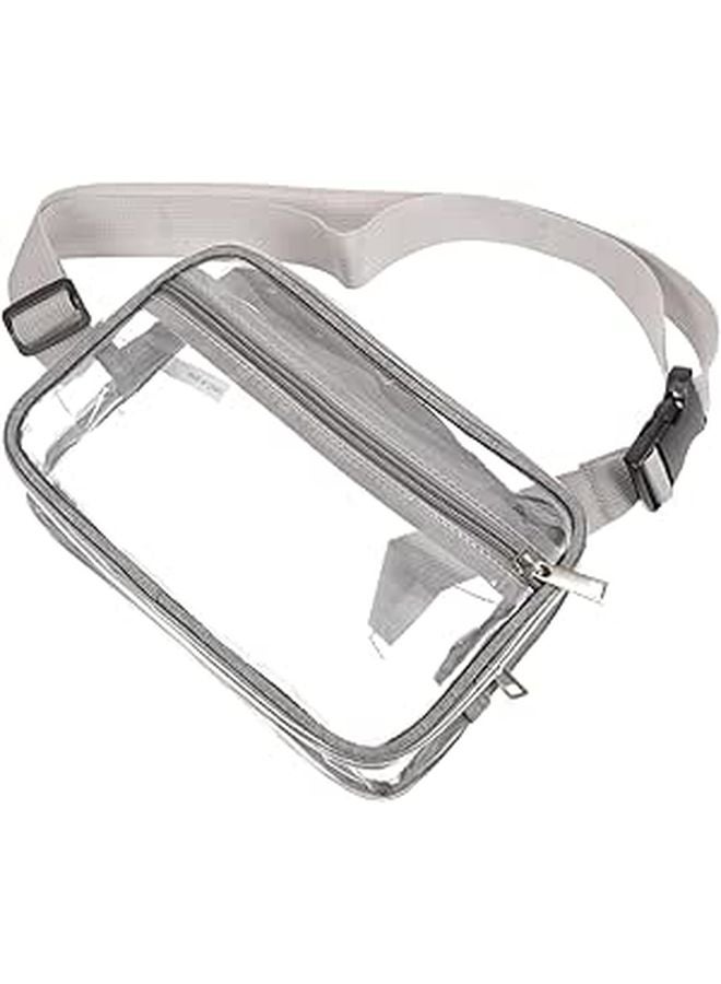 Adjustable Transparent Fanny Pack with Multiple Compartments for Cycling Running Hiking Daily Use - Image 1