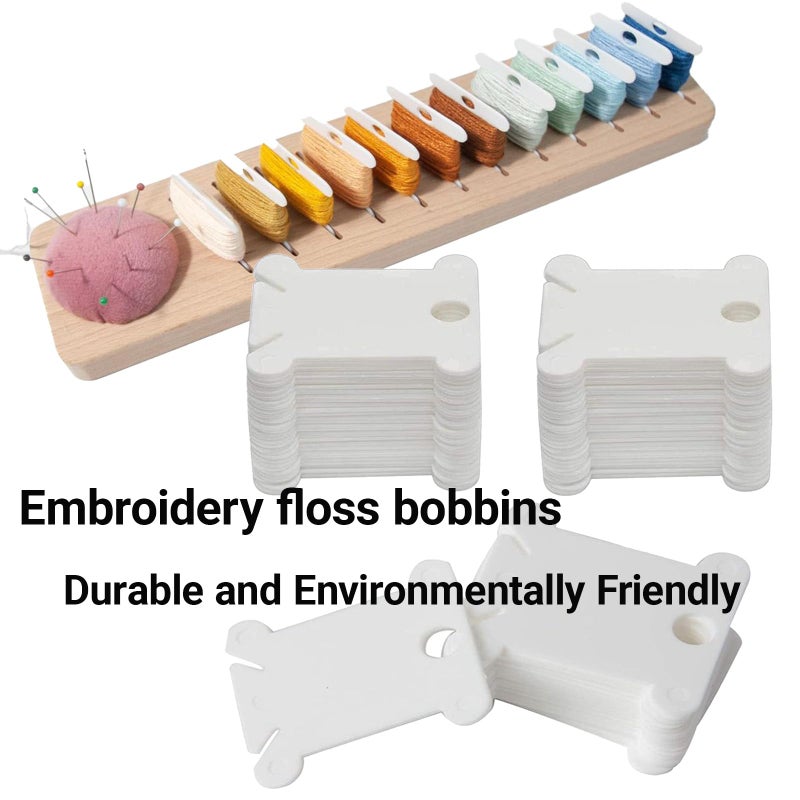 Athena's Elements 447 Pcs Embroidery Floss Bobbins, Embroidery Floss Organizer, Plastic Embroidery Thread Cards for Cross Stitch Thread Holder Sewing Storage (447) - Image 2