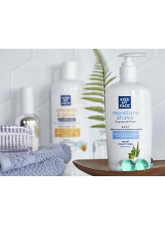 Kiss My face Kiss My Face Moisture Shave Fragrance Free 4-in-1 Pump, 11 Fl Oz (Pack of 2)  - Image 4