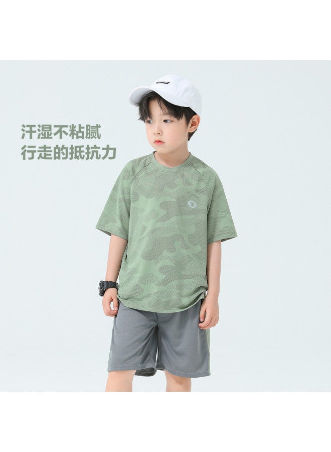 Zuoxi Kids' Outfit Summer Boys & Girls Breathable Mesh Quick-dry Two-piece Sportswear Trendy Activewear For Big Kids - Image 3