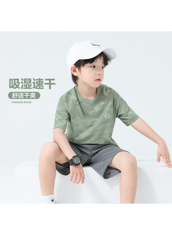 Zuoxi Kids' Outfit Summer Boys & Girls Breathable Mesh Quick-dry Two-piece Sportswear Trendy Activewear For Big Kids - Image 2