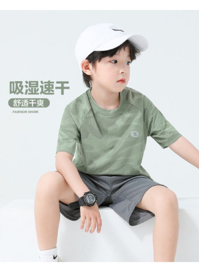 Zuoxi Kids' Outfit Summer Boys & Girls Breathable Mesh Quick-dry Two-piece Sportswear Trendy Activewear For Big Kids - Image 1