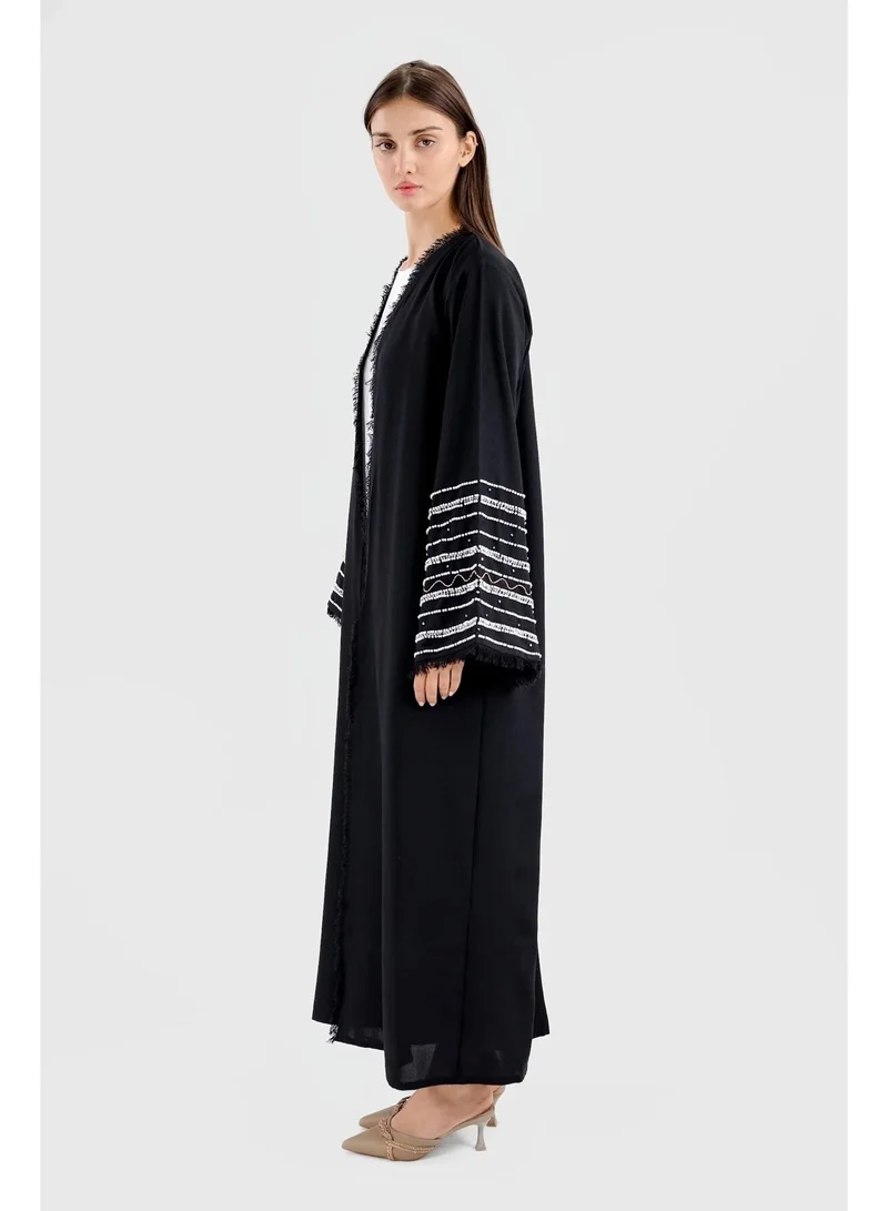Ophelia Pearl Linen Abaya – Lightweight Elegant Modest Wear for Women | Premium Linen Abaya for Daily & Occasion Wear