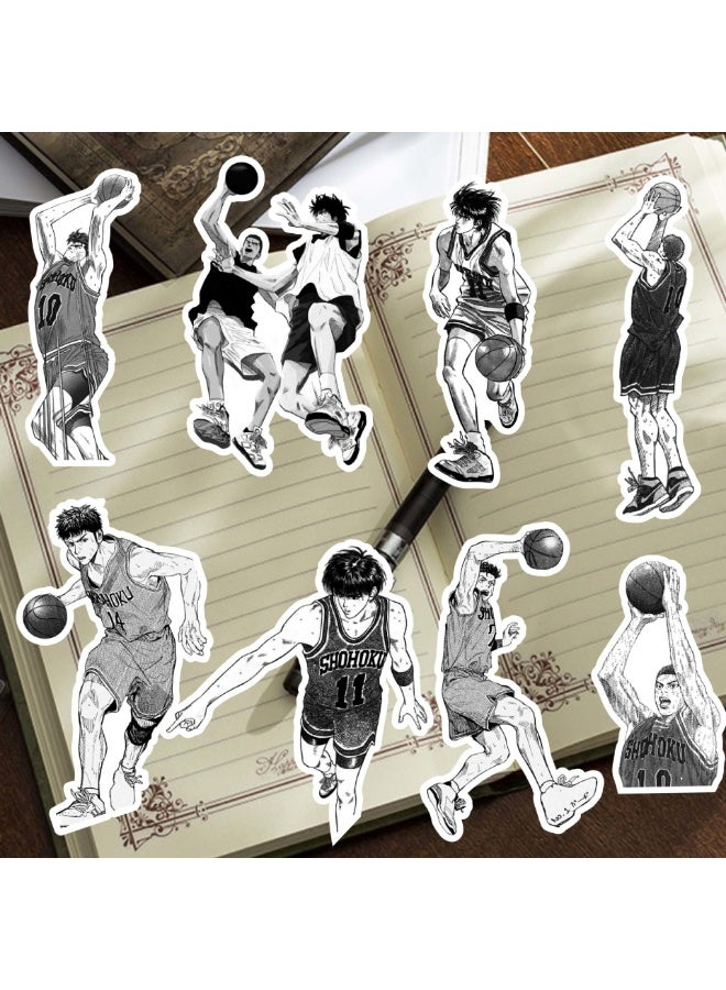 NIBEMINENT 68 Pcs Slam Dunk Master Deco Kit Waterproof Stickers, High Definition Printing Bright Colors, Suitable for Laptop Skateboard Luggage Water Bottle Guitar DIY - Image 1