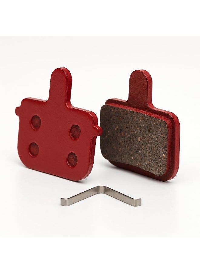 TOOPRE TP-11E Ceramic Disc Brake Pads for E-Bike, Electric Scooter & MTB – Quiet, Durable, High-Performance Replacement Set with Spring Clip (Red) - Image 1