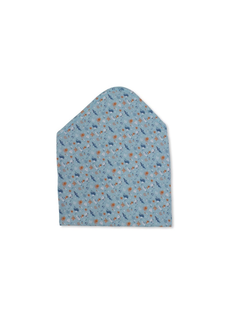 جونيور بطانية أطفال قطنية - لون أزرق مائي بنقشة قاع البحر - Image 2