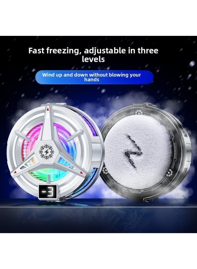 The X76 Mobile Phone Radiator Digital Display Three-gear Adjustment Semiconductor Frozen Refrigeration Hand Tour Live Fast Cooling-Color:Tl05b Standard Ice Style - Image 2