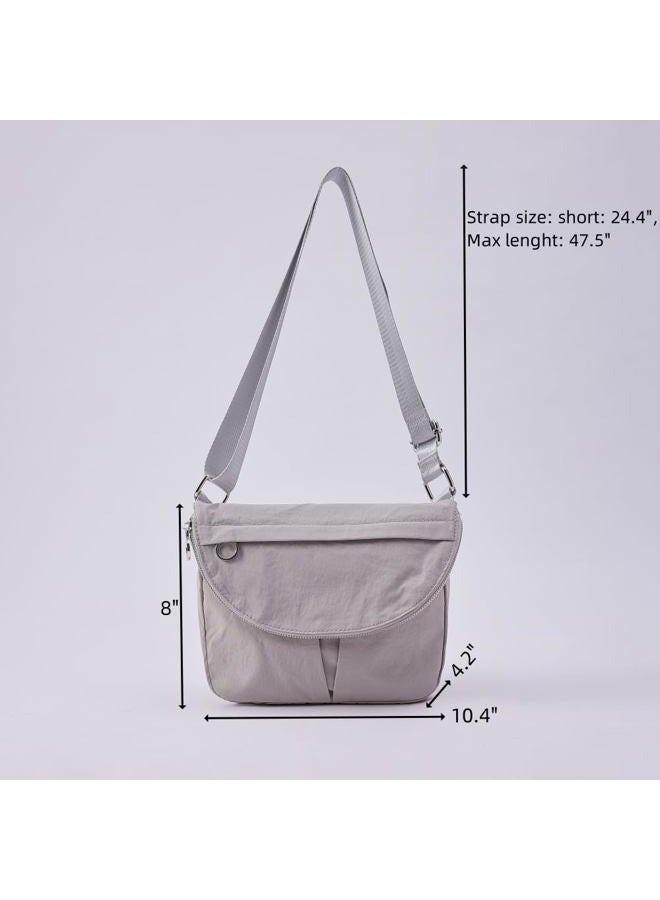 VAKAER Crossbody Purse for Women, 5L Casual Festival Bag With Adjustable Strap Women's Shoulder Handbags for Travel Workout (Light Grey) - Image 3