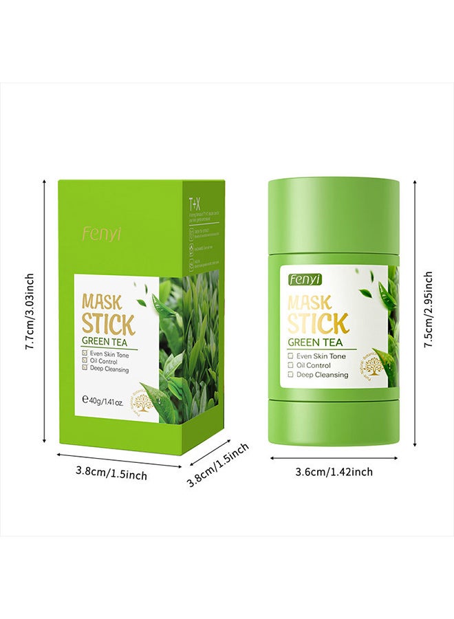فيني قناع الشاي الأخضر من فينيي، عصا صلبة، ضعي منظفًا مرطبًا 40 جم - Image 1