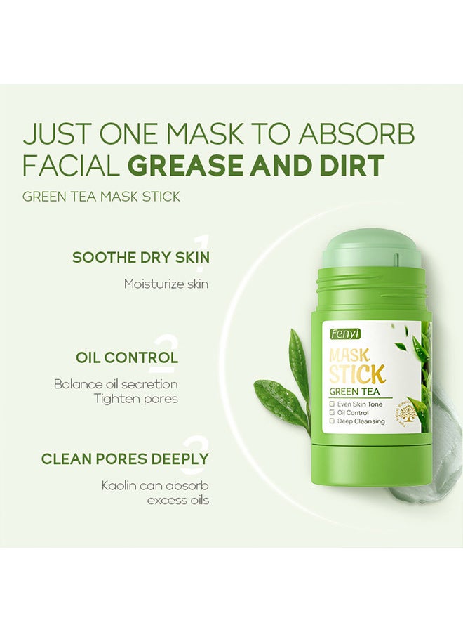 فيني قناع الشاي الأخضر من فينيي، عصا صلبة، ضعي منظفًا مرطبًا 40 جم - Image 4