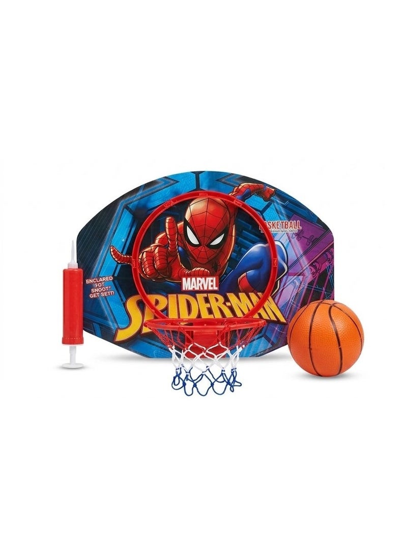 مارفل Marvel Spider-Man طقم كرة السلة للأطفال مع لوح وكرة ومضخة - Image 1