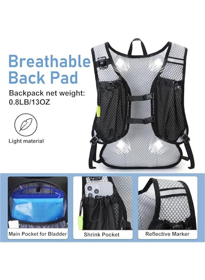 Arabest Lightweight Hydration Backpack, Running Backpack with 2L Water Bladder, Hydro Water Daypack for Cycling Hiking Rave for Men Women - Image 3