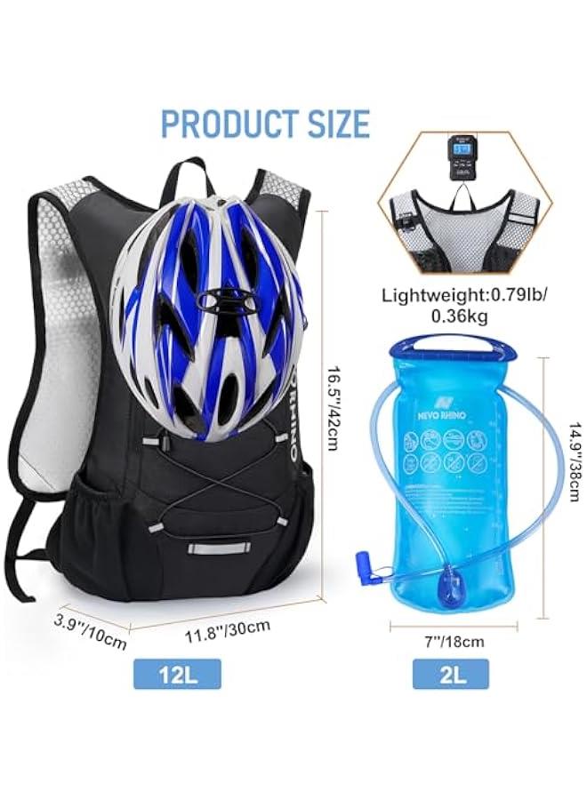 Arabest Lightweight Hydration Backpack, Running Backpack with 2L Water Bladder, Hydro Water Daypack for Cycling Hiking Rave for Men Women - Image 5
