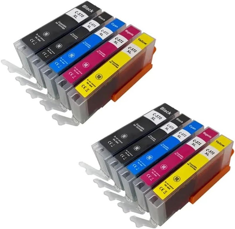 Compatible Ink Cartridge PGI 570 CLI 571 2 Set 10PCS For MG5750 MG5751 MG5752 MG5753 MG6850 TS5050 TS5051 TS5052 - Image 1