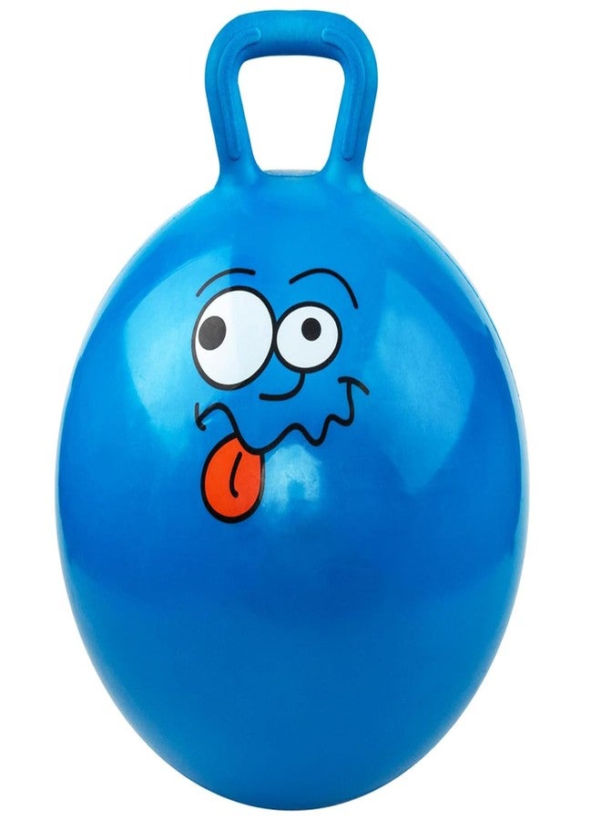 HOMAVA Kids Gym, Sport and Outdoor Rubber Space Inflatable Sit Bouncing Hopper Ball (2 to 6 Year, Bluecolour) 65CM - Image 1