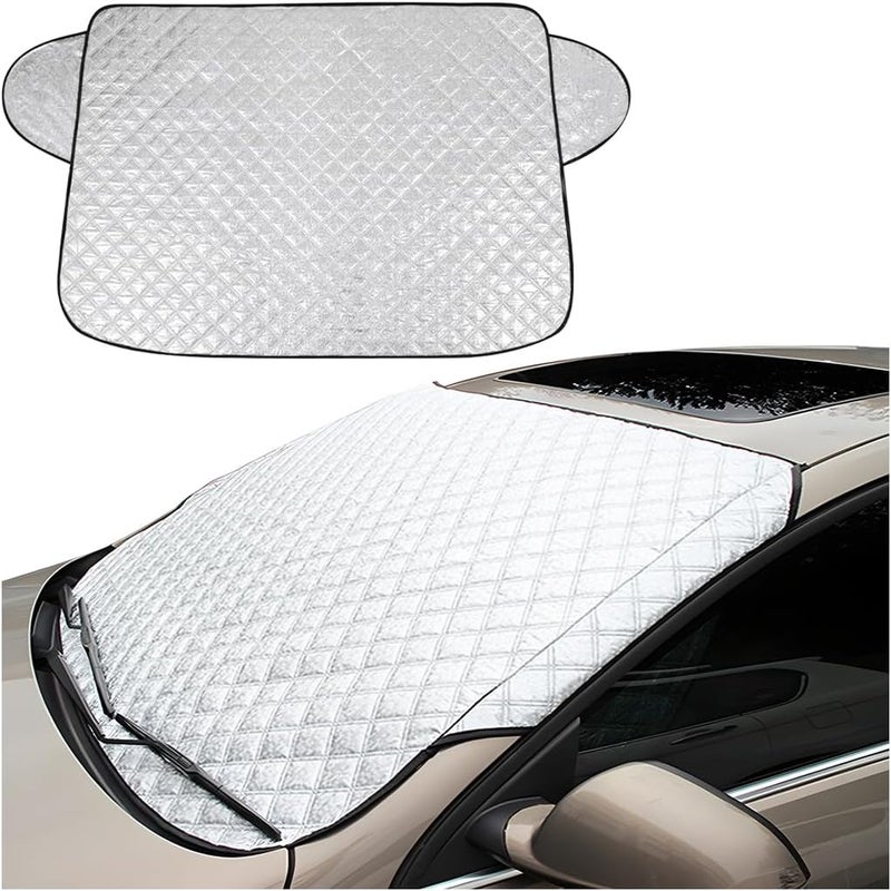 JNNJ Waterproof Foldable Car Windscreen Cover for Frost and Snow Protection (100 x 147 cm) - Image 1