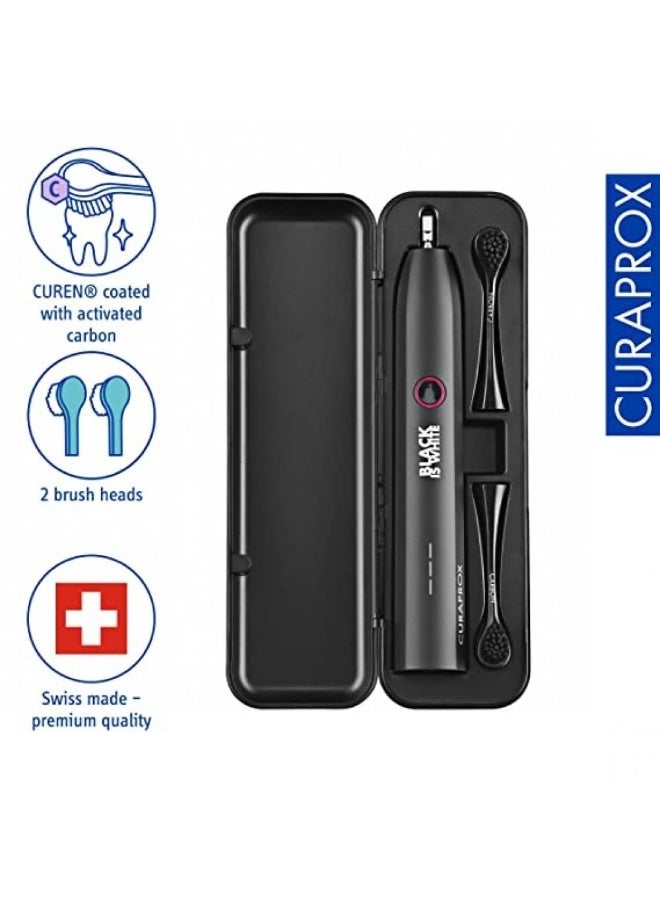 Curaprox Electric Toothbrush – Black Is White with Carbon Bristles - Image 1