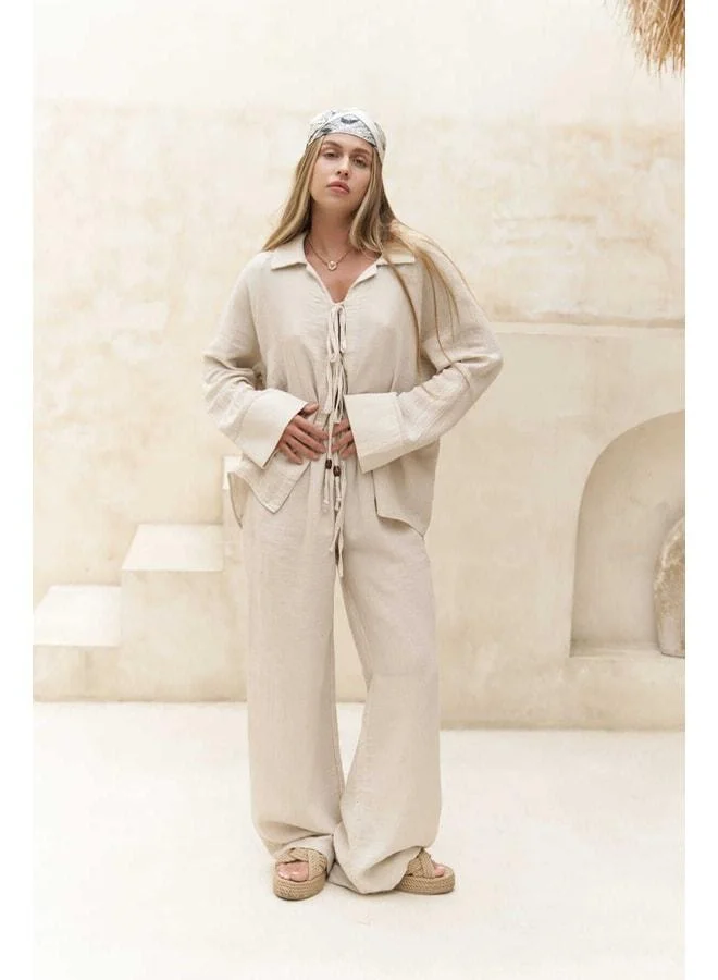 Bohemai Bali Beaded Natural Muslin Set