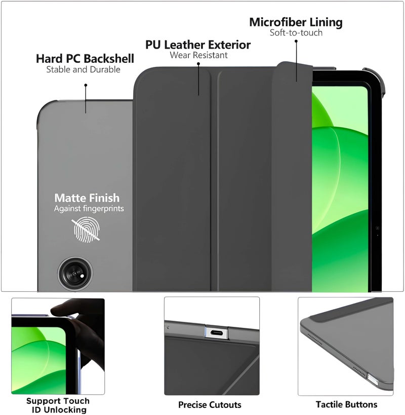 ProElite Case Cover for Oppo Pad SE 11 inch Case, Smart Flip Case Cover for Oppo Pad SE 11 inch Case Translucent Back with Stylus Pen [Auto Sleep Wake Feature], Marble Green - Image 5