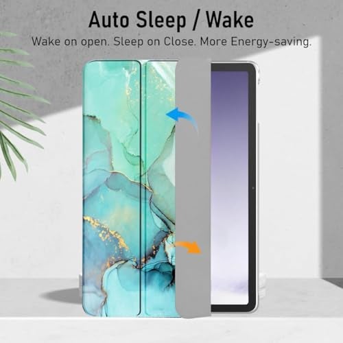 ProElite Case Cover for Oppo Pad SE 11 inch Case, Smart Flip Case Cover for Oppo Pad SE 11 inch Case Translucent Back with Stylus Pen [Auto Sleep Wake Feature], Marble Green - Image 2