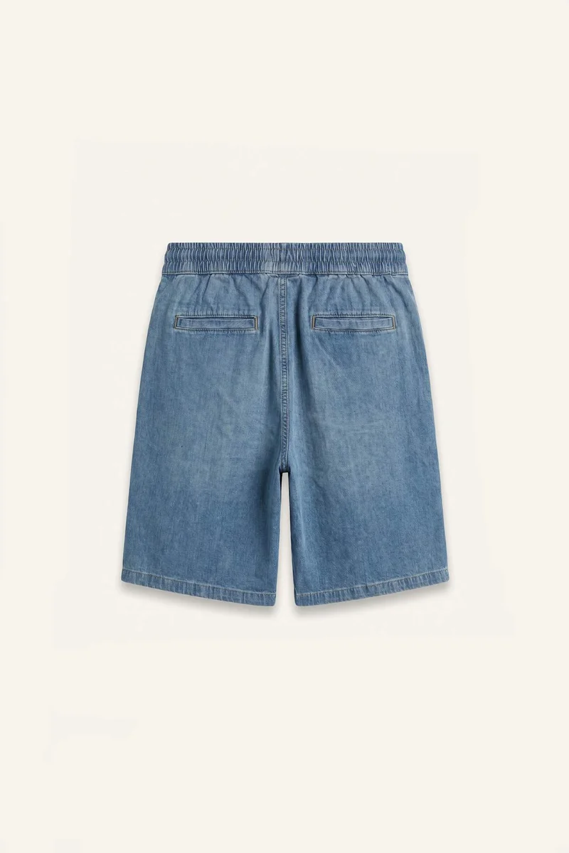 Defacto Baggy Fit Blue Bermuda Denim Shorts