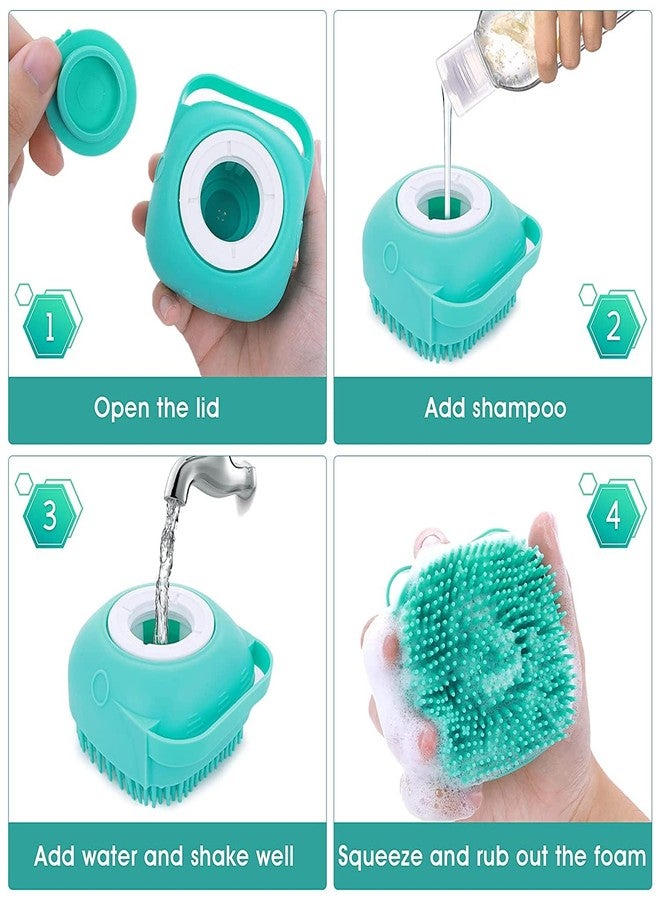XIKKART Body Scrubber for Men Silicone Bath Brush with Shower Gel Soap Dispenser Mud & Dirt Remover with Soft Silicone Bristle with Non-Toxic Brushes for Nourishing Cleaning Exfoliating Your Skin (Pack OF 2) - Image 4